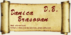 Danica Brašovan vizit kartica
